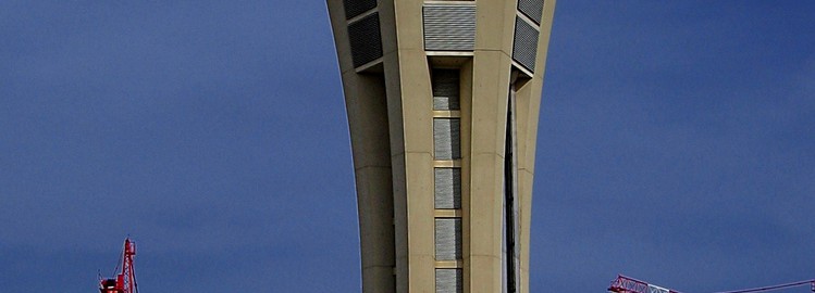 Málaga ATC tower during the works