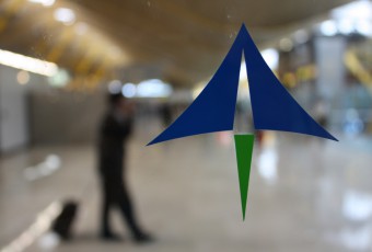 Aena’s logo at Madrid Airport / David