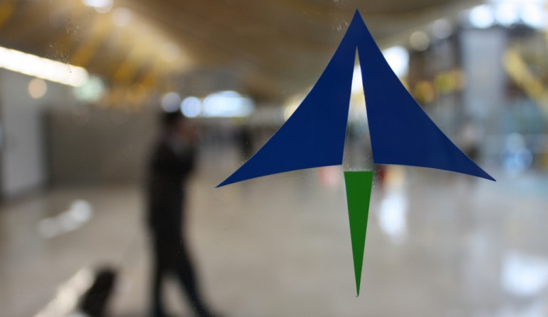 Aena’s logo at Madrid Airport / David