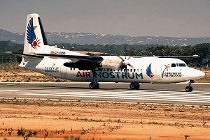 Air Nostrum Fokker 50 in Faro (FAO / LPFR) Portugal, 1997