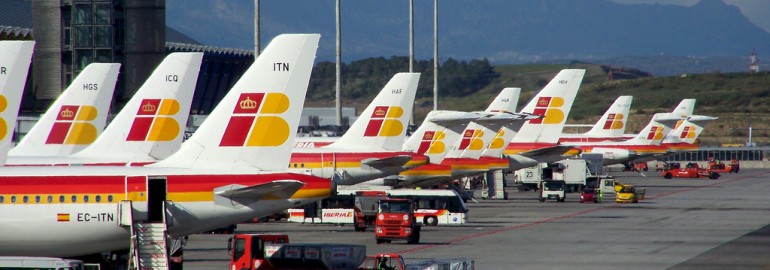 Iberia aircrafts at Madrid airport / jmiguel rodriguez