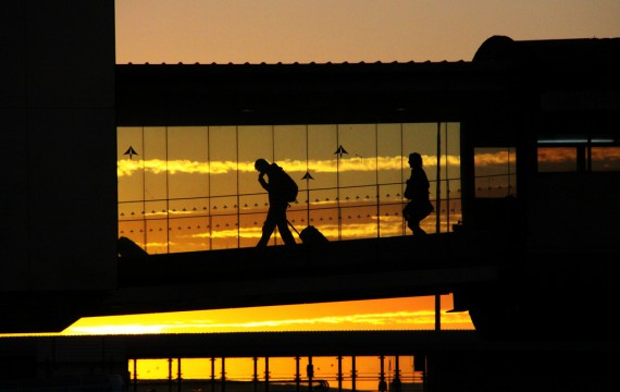 Aena logos at Barcelona airport / Lali Masriera