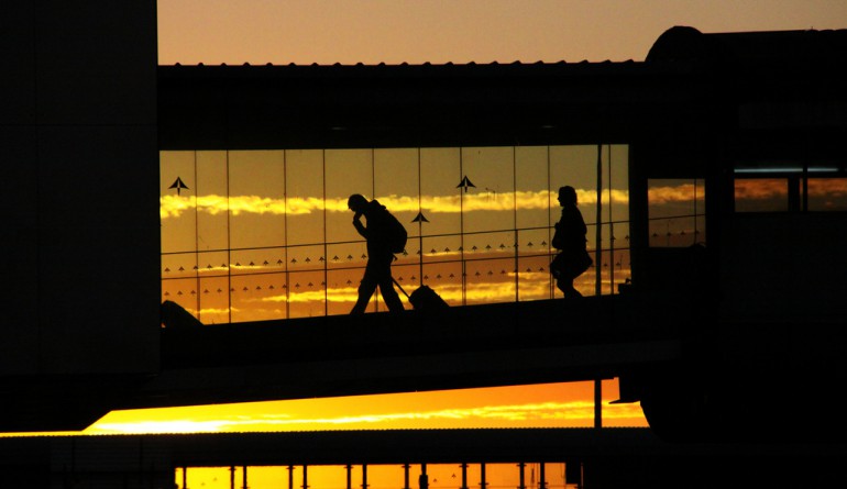 Aena logos at Barcelona airport / Lali Masriera