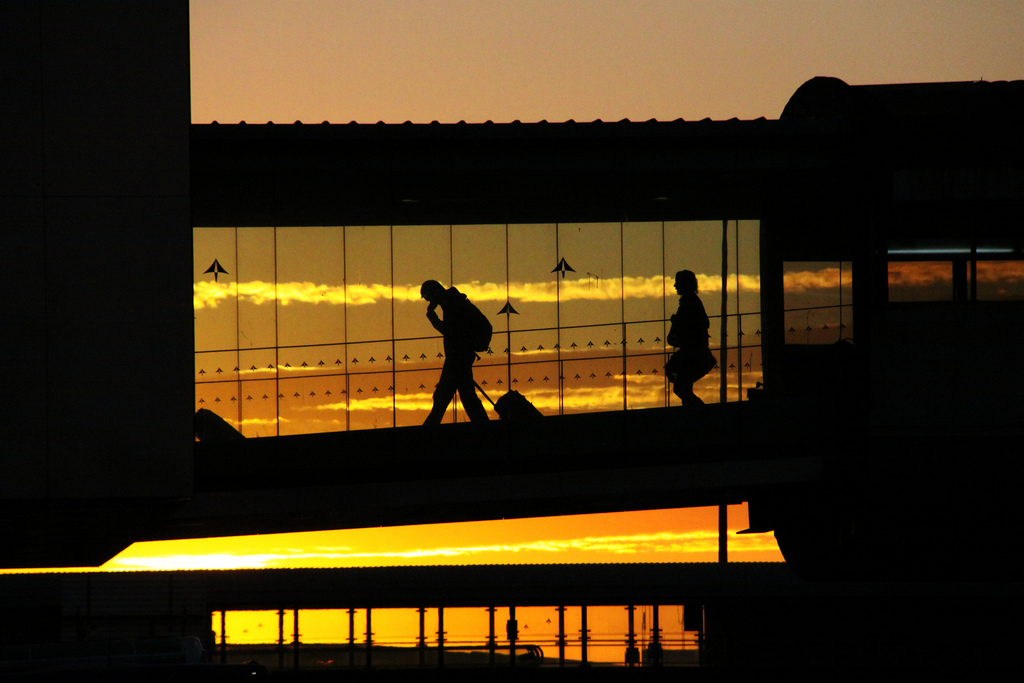 Aena logos at Barcelona airport / Lali Masriera