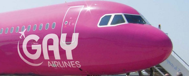 Gay Airlines pink plane from their Facebook page