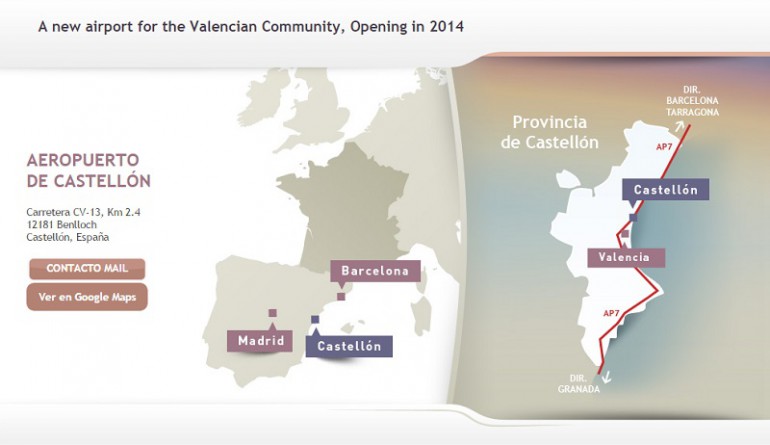 The Castellón Airport Web Site is still under construction