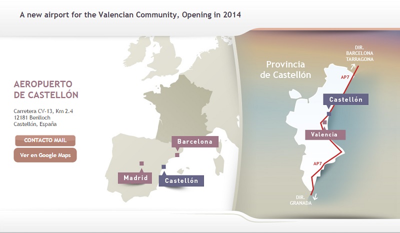 The Castellón Airport Web Site is still under construction