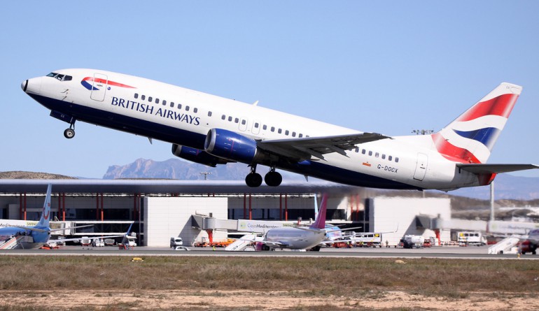 A British Airways 737-400 operating in Alicante