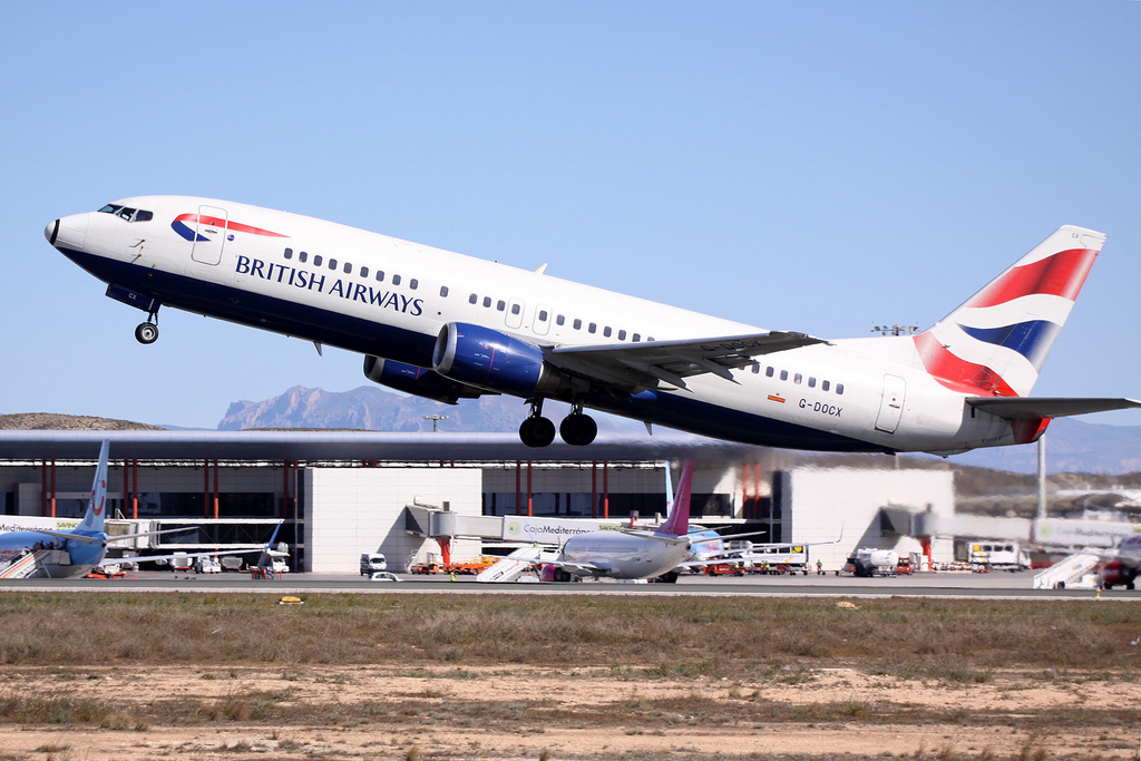 A British Airways 737-400 operating in Alicante