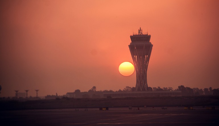 Barcelona ATC tower at sunrise by Juanedc - Flickr