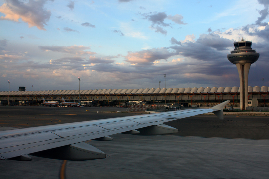 Landing at Madrid Barajas Airport by David - Flickr